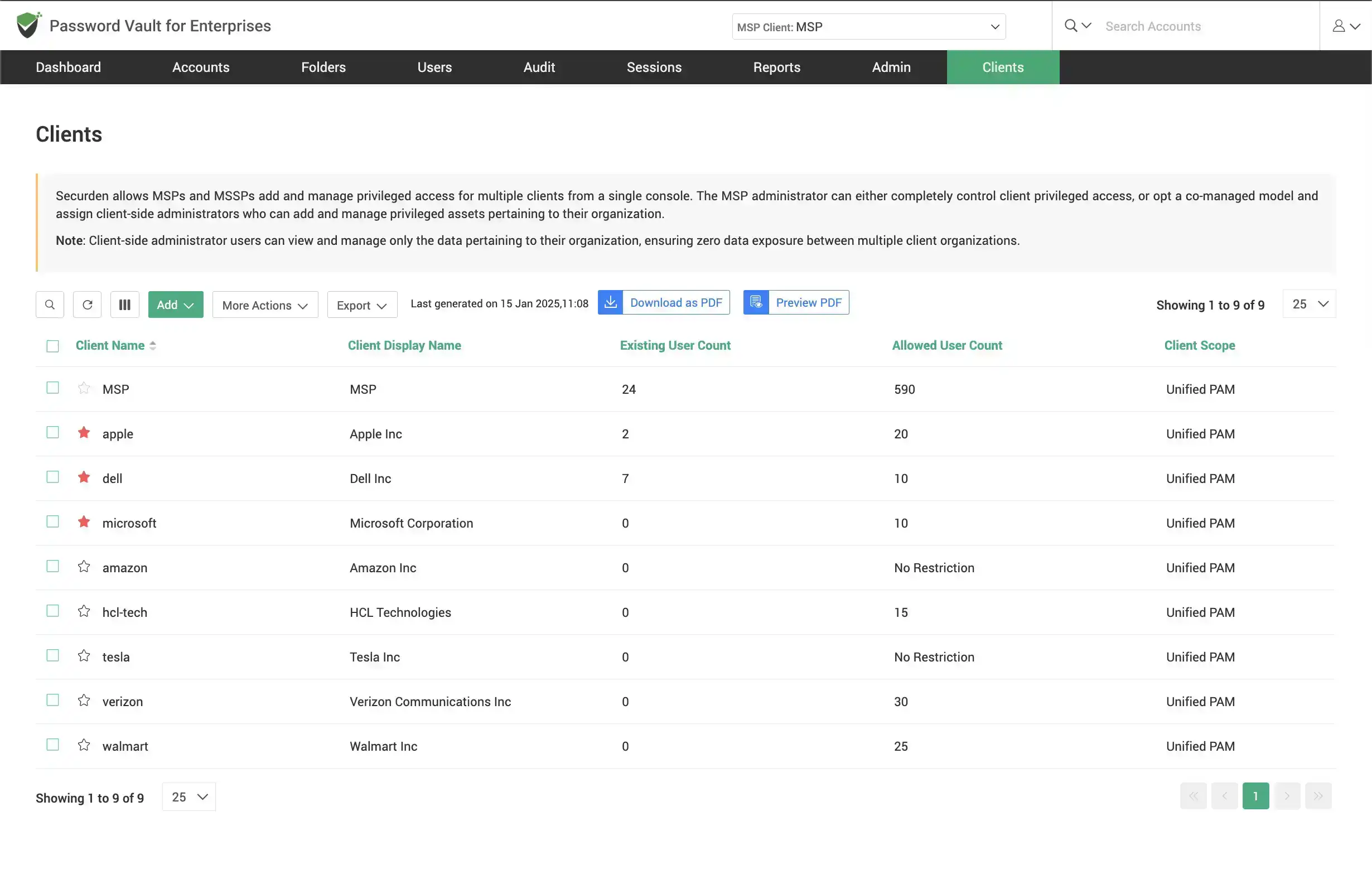 Client Dashboard