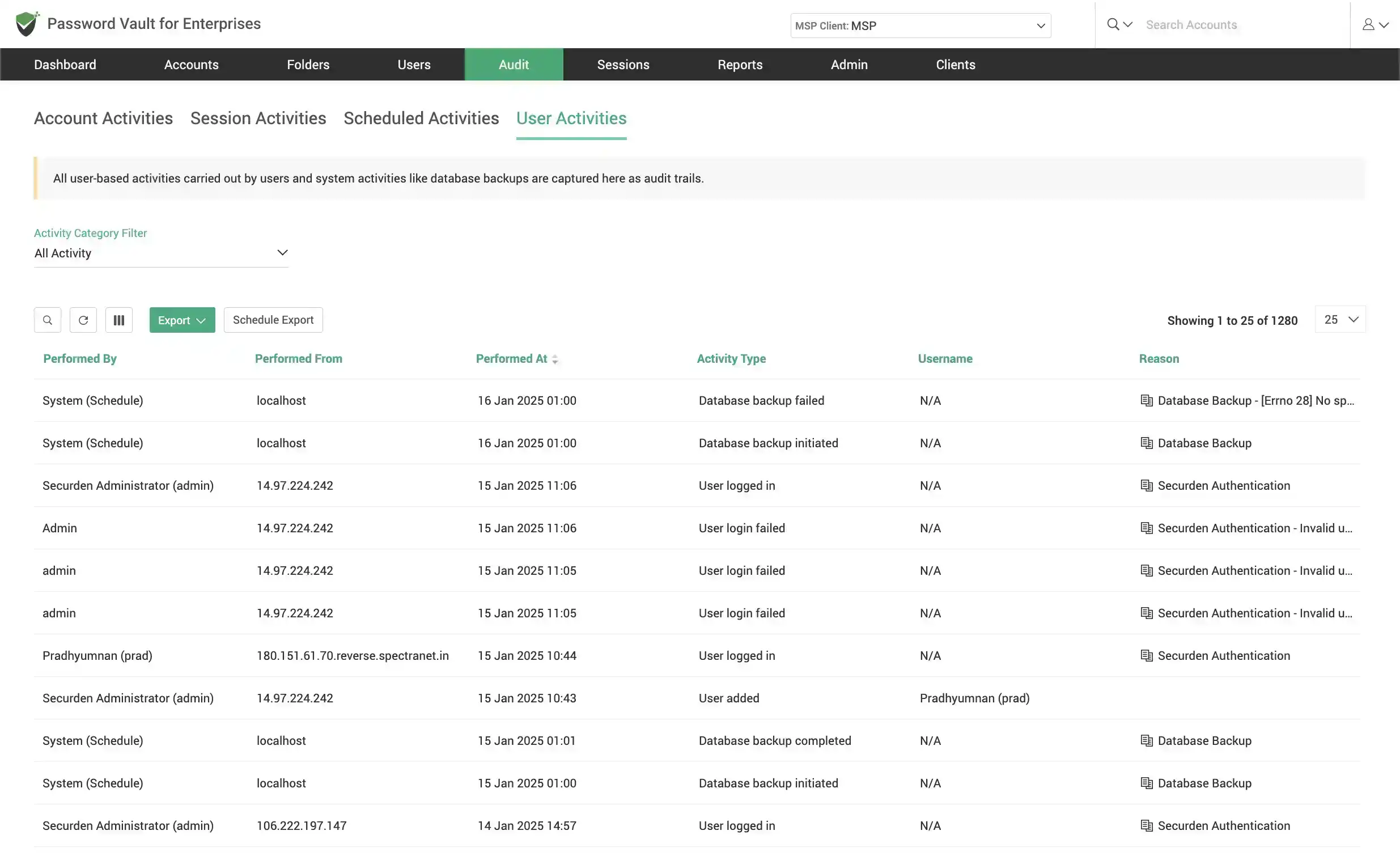 Drill Down On Audit Trails